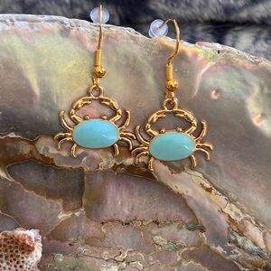 COPY - Blue crab earrings